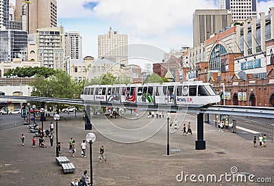 Sydney Monorail Editorial Stock Photo