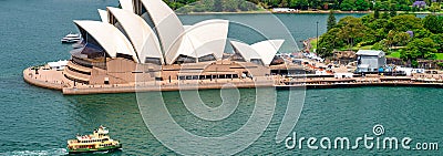 SYDNEY - NOVEMBER 6, 2015: Amazing view of Sydney Opera House from Harbour Bridge Editorial Stock Photo