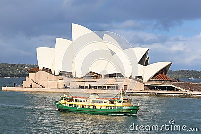 Sydney Opera House and ferry boat Editorial Stock Photo