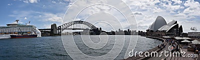 Sydney Opera House and Harbor Bridge, AUSTRALIA Editorial Stock Photo