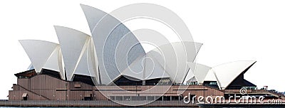 Sydney Opera House Isolated on White Background Editorial Stock Photo
