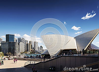 Sydney opera house landmark and central CBD skyline in australia Editorial Stock Photo