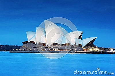 Sydney Opera House at night Editorial Stock Photo