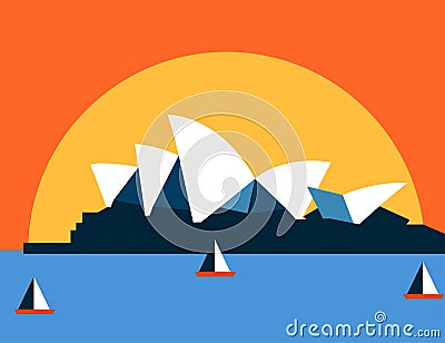 Sydney Opera House Vector Illustration