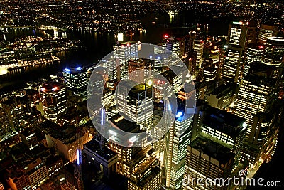 Sydney Skyline at night Stock Photo