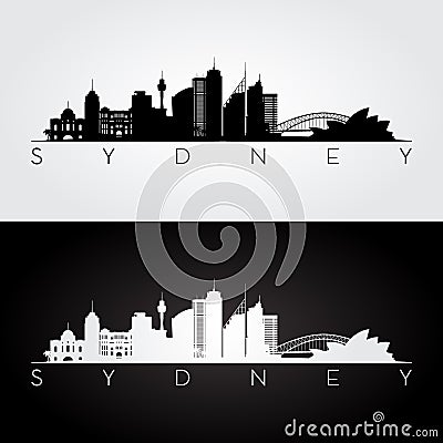 Sydney skyline silhouette. Vector Illustration