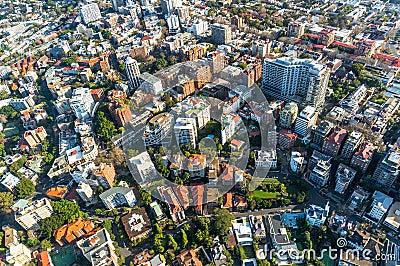 Sydney suburb from the air Stock Photo