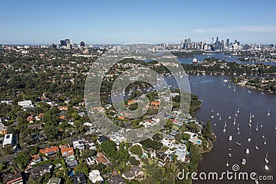 The Sydney suburb of Northwood and Woodford bay . Stock Photo
