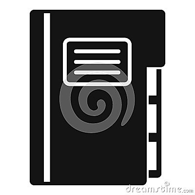 Syllabus paper folder icon, simple style Vector Illustration