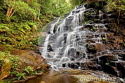 Sylvia Falls in Blue Mountains of Australia, New South Wales, NS Stock Photo