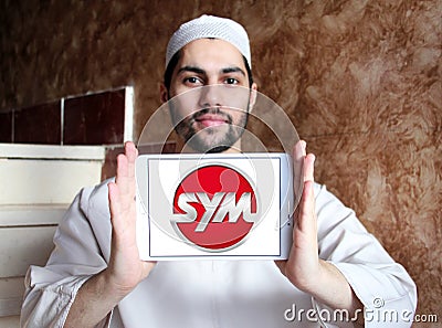 SYM Motors company logo Editorial Stock Photo