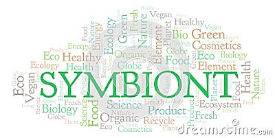Symbiont word cloud. Stock Photo
