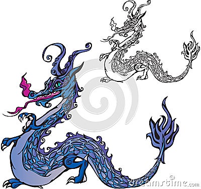 Symbol 2012 dragon Vector Illustration