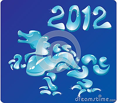 Symbol 2012 Dragon Vector Illustration