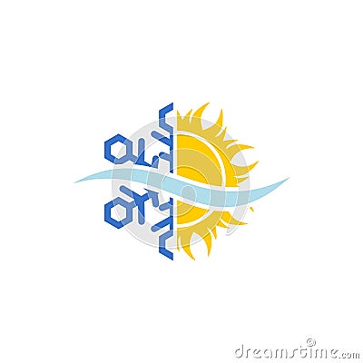 Symbol the air conditioner business Vector Illustration