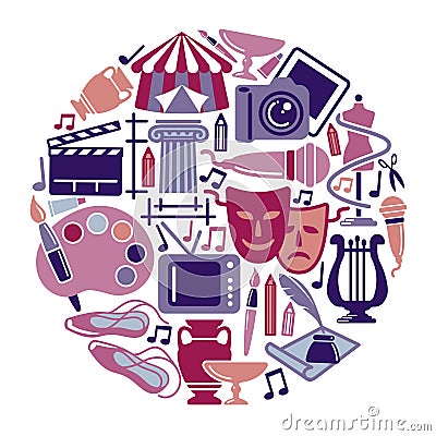 Symbol of arts Vector Illustration