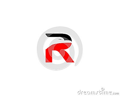 R letter eagle logo Vector Illustration
