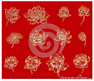 Symbol of Buddha with floral. Vector Illustration