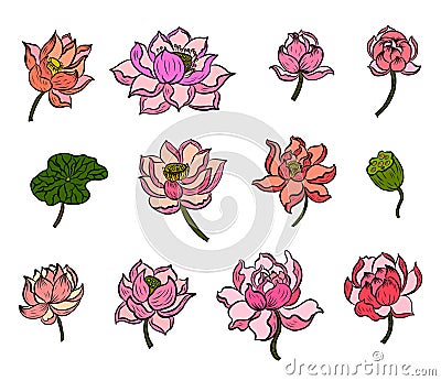 Symbol of Buddha with floral. Vector Illustration