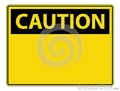 symbol symbol caution sign label on white background Vector Illustration