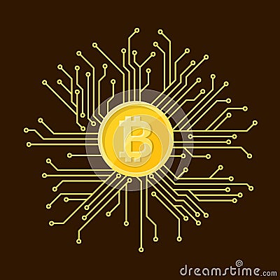 Symbol of cryptocurrency Vector Illustration