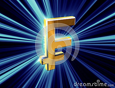 Symbol currency franc Stock Photo