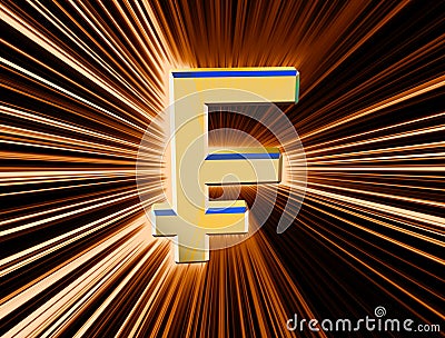 Symbol currency franc Stock Photo