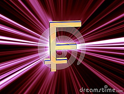 Symbol currency franc Stock Photo