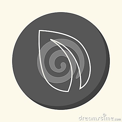 Symbol of digital crypto currency Peercoin, round linear icon with illusion of volume, simple color change Stock Photo