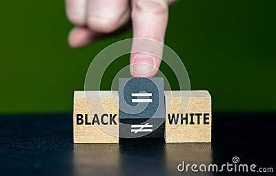 Symbol for equal rights of persons with different skin colors. Stock Photo