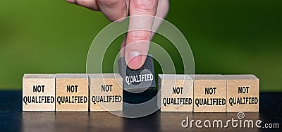 Symbol for finding a qualified candidate. Stock Photo