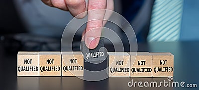 Symbol for finding a qualified candidate. Stock Photo