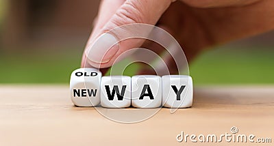 Symbol for going a new way. Stock Photo