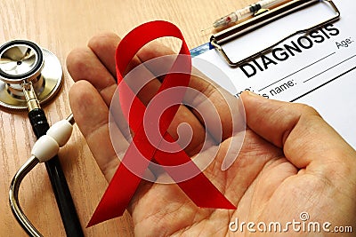 Symbol of HIV/AIDS. Stock Photo