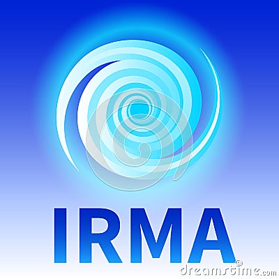 Symbol of hurricane Irma Stock Photo