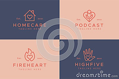 Symbol Icon Heart Logo Concept Vector Illustration
