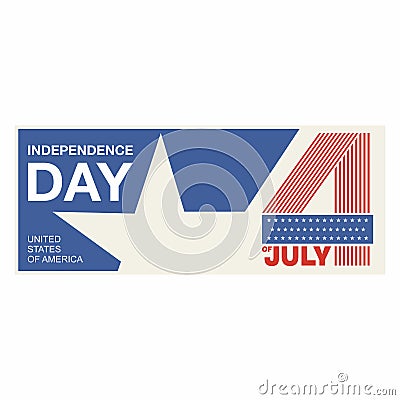 Independence Day Uvector Symbol of Independence Day United States of America, also referred to as the Fourth of July. 4th of july. Vector Illustration
