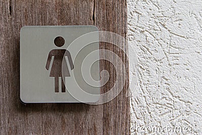 The symbol of lady`s room Stock Photo