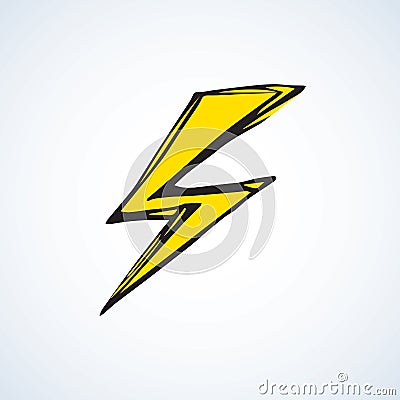 Symbol of lightning. Vector illustration Vector Illustration