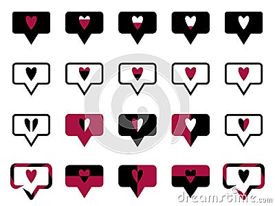 Symbol likes black Vector Illustration