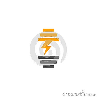 Symbol logo vector dumbbell power training simple geometric design Vector Illustration