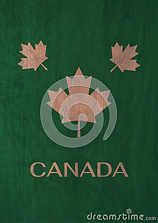 the symbol of maple leaf from Canada and the typography of the canadian country. brilliant and modern graphics create with retro Stock Photo