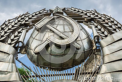 Symbol - monument of Union of Soviet Socialist Republics in Mu Editorial Stock Photo