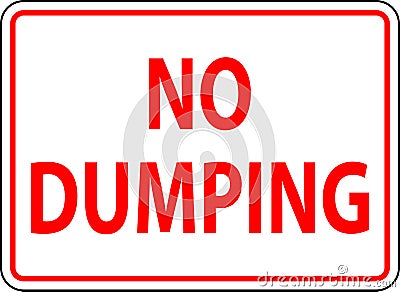 Symbol No Dumping Sign Vector Illustration