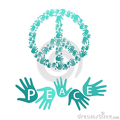 Symbol of pacifism and peace Vector Illustration