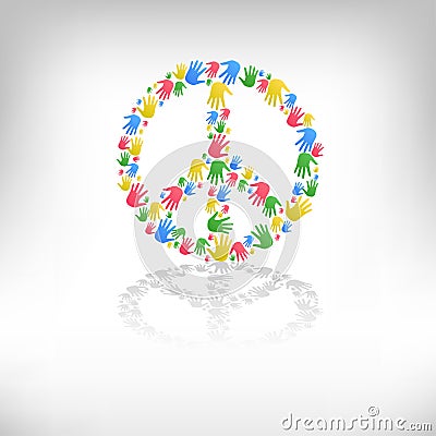 Symbol of pacifism and peace Vector Illustration