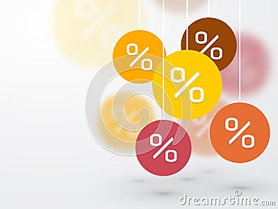 Symbol percent discounts Stock Photo