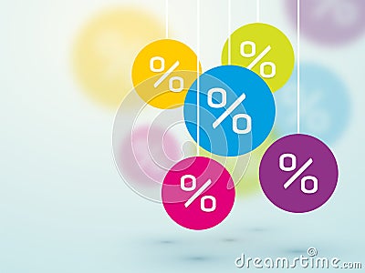Symbol percent discounts Vector Illustration