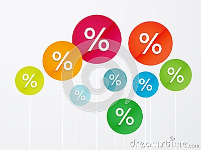 Symbol percent discounts Vector Illustration