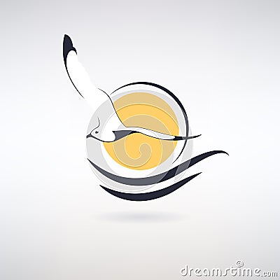 Symbol Seagull Vector Illustration
